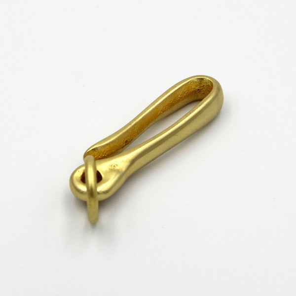 U Shape Brass Hook Keychain Clasp with Ring - Metal Field