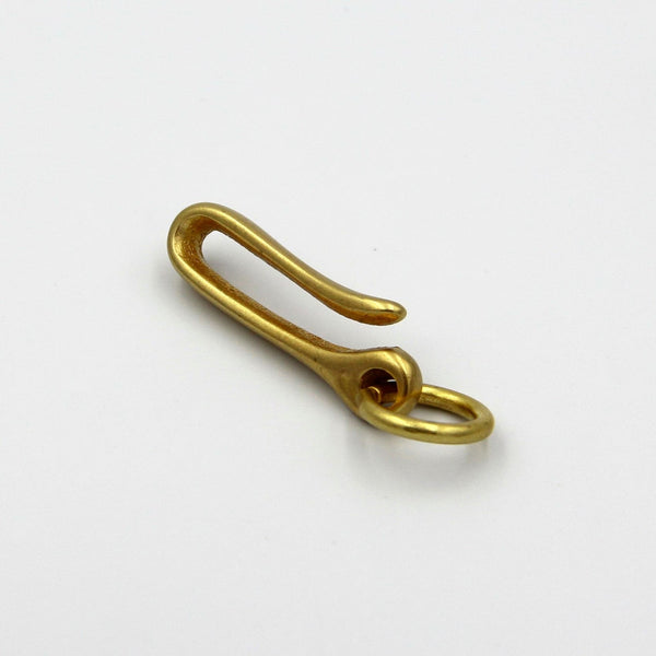 U Shape Brass Hook Keychain Clasp with Ring - Metal Field