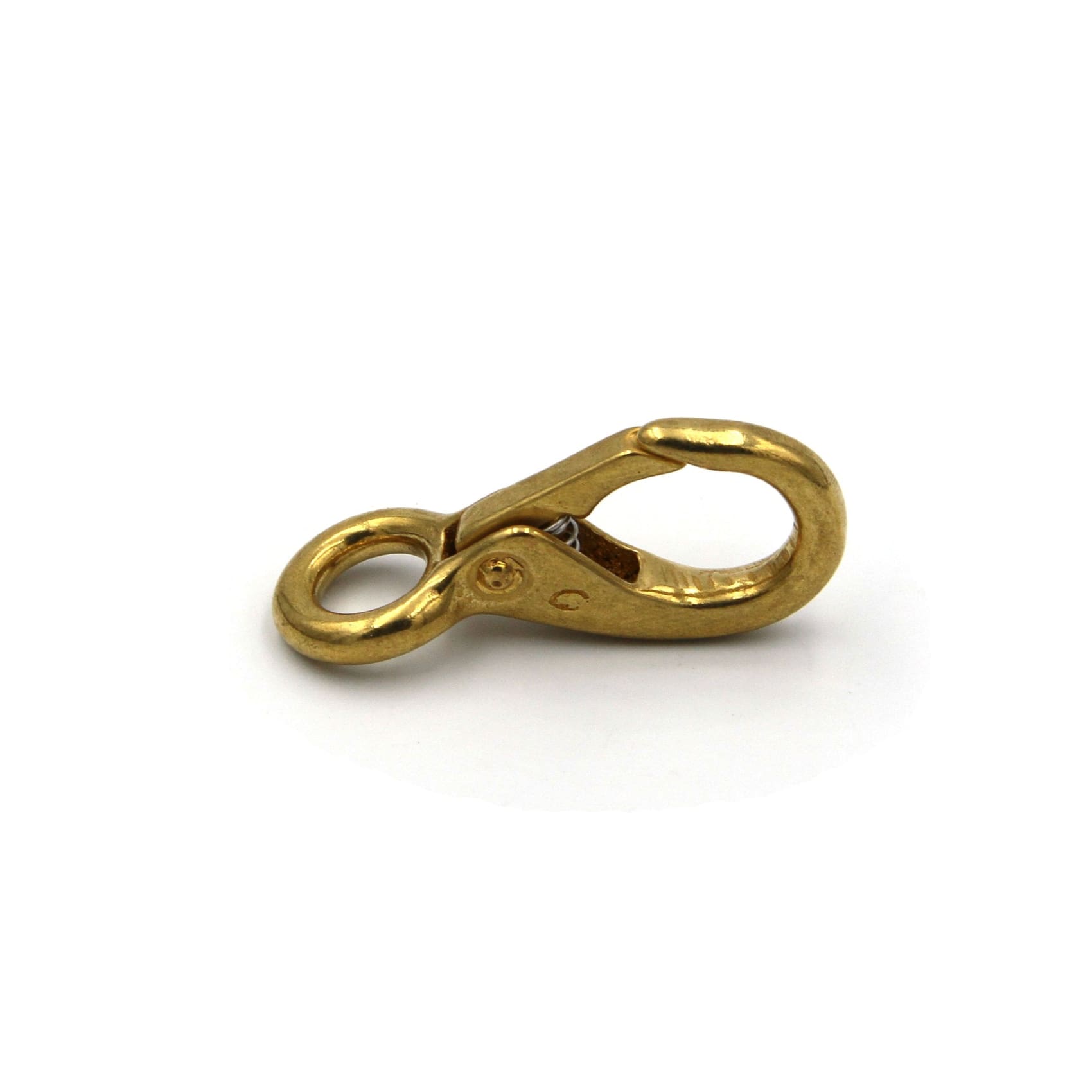 Brass Fixed Round Clasp Lanyard Fasten Hook Snap Clip 10mm