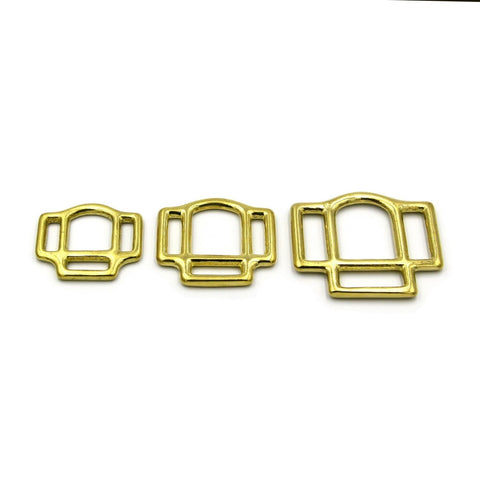 Horse strap adjuster buckle Loop Tool Brass Golden - Metal Field