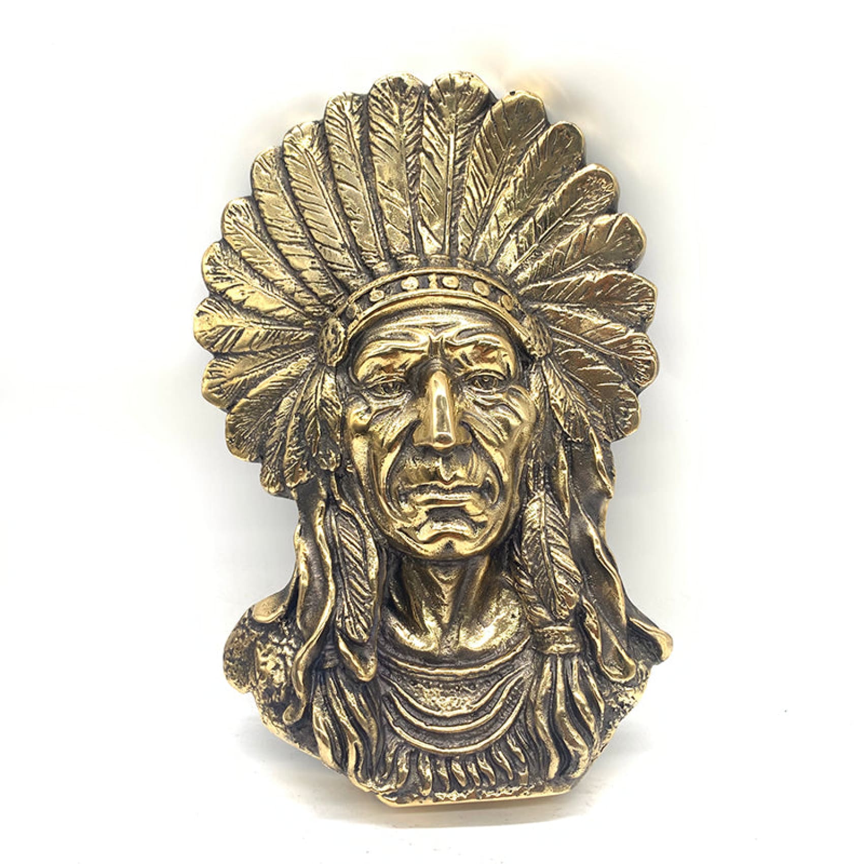 Brass Indian Chief Decoration Statue