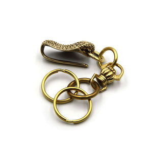 Brass Keychain King Cobra Hook Men Outfit Classic - Metal Field