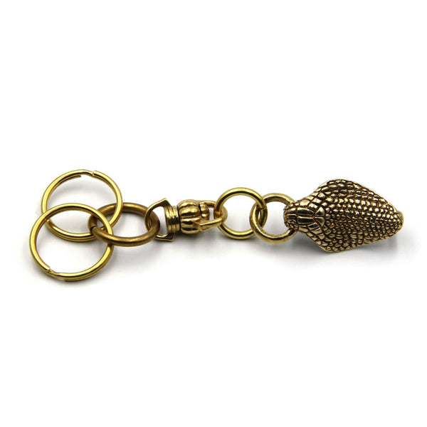 Brass Keychain King Cobra Hook Men Outfit Classic - Metal Field