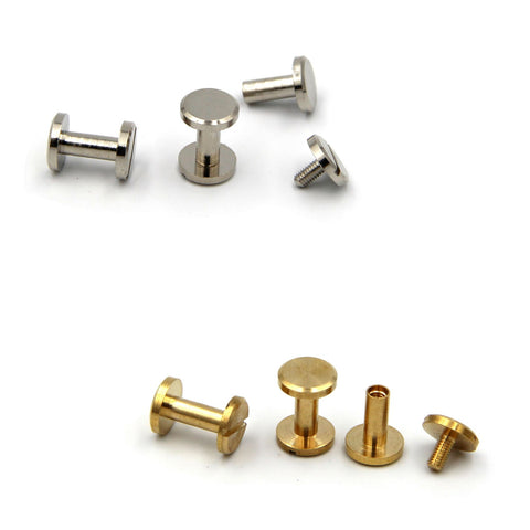 Brass Leather Screw Rivets Bag Hardwares 10x4x10mm - Leather Screw Rivets
