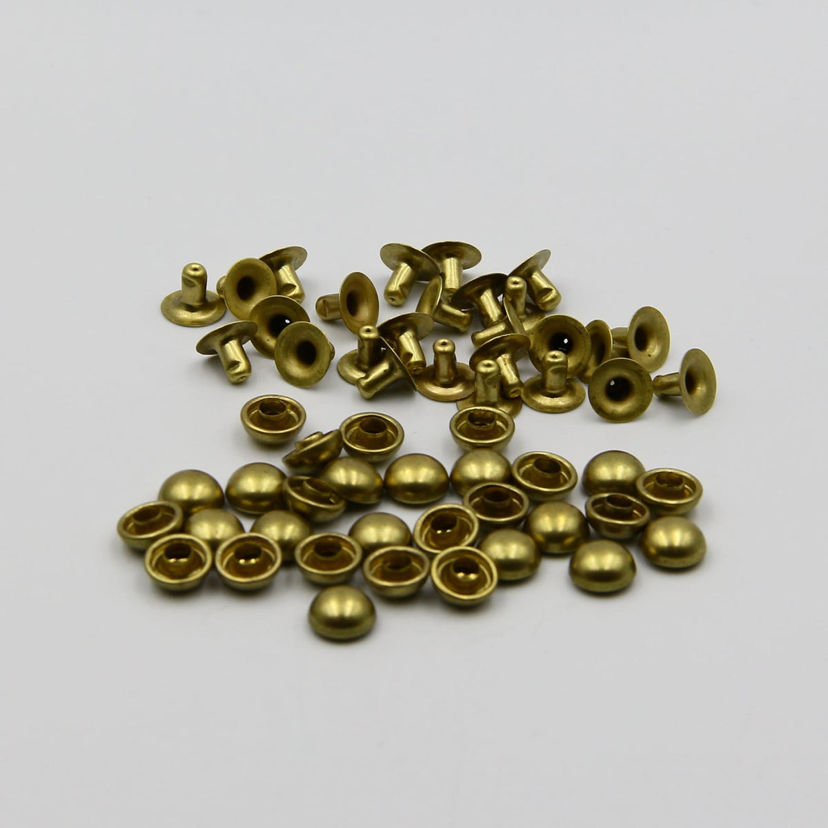 Snap Button Rivot Brass Mushroom Stud&Rivets Snap Buttons for DIY Leather Crafts Repairs ...