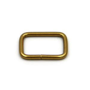 Brass Rectangular Loop 38mm Hangbag Strap Slider Buckle - 1pcs - Hook and Loop Fasteners