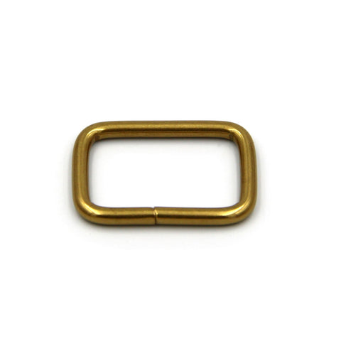 Brass Rectangular Loop 38mm Hangbag Strap Slider Buckle - 1pcs - Hook and Loop Fasteners
