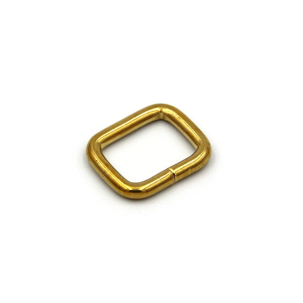 Brass Rectangular Ring Split Loop 20mm Leather Bag Strap Fastener Buckle - 1pcs - Brass Rectangular Loop