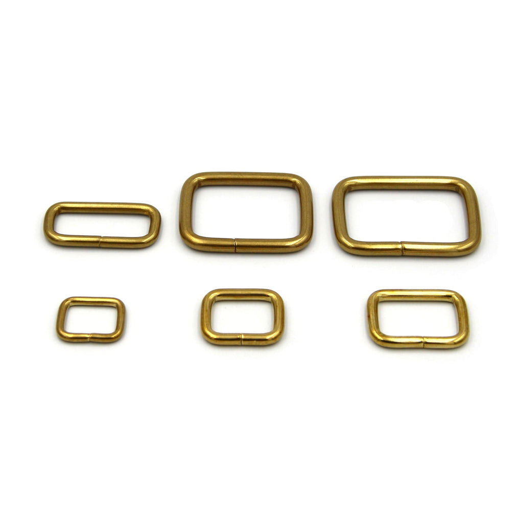Brass Rectangular Ring Split Loop 26mm Leather Bag Strap Fastener Buck –  Metal Field Shop