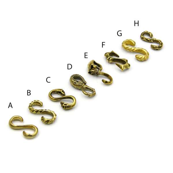 Brass S Hook Connector Bracelet Fitting S Hardware for Leather Craft wholesale DIY Cool - Metal Field