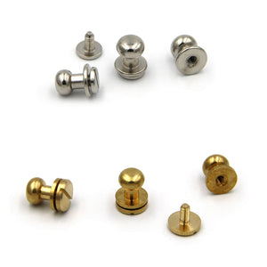 Brass Screw Button 10x8x10 mm - Metal Field Shop