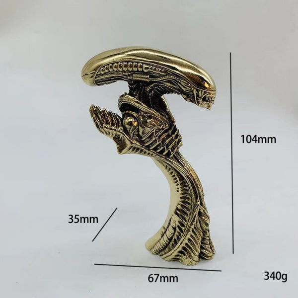 Brass Sculpture Alien vs. Iron and Blood Stautes Decoration Ornaments Exclusive Figurine Gifts - sculpture