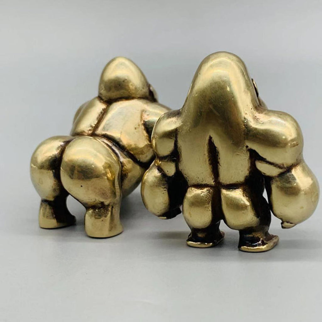 Brass Sculpture King Kong Knick Knack Desk Figurine Decoration Ornamen –  Metal Field Shop