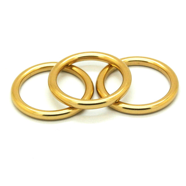 Brass Seamless Gold Rings Leather Bag Handle O Ring 32mm Top Grade