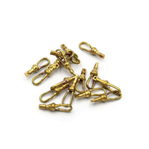 Brass Spring Hook for paracord lanyard Leather bracelets Strong Snap Clip - Metal Field