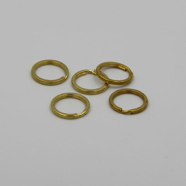 Copper Key Rings Split Ring Brass Connectors Flat Shape Keyring - 20mm / 1pcs - keyrings