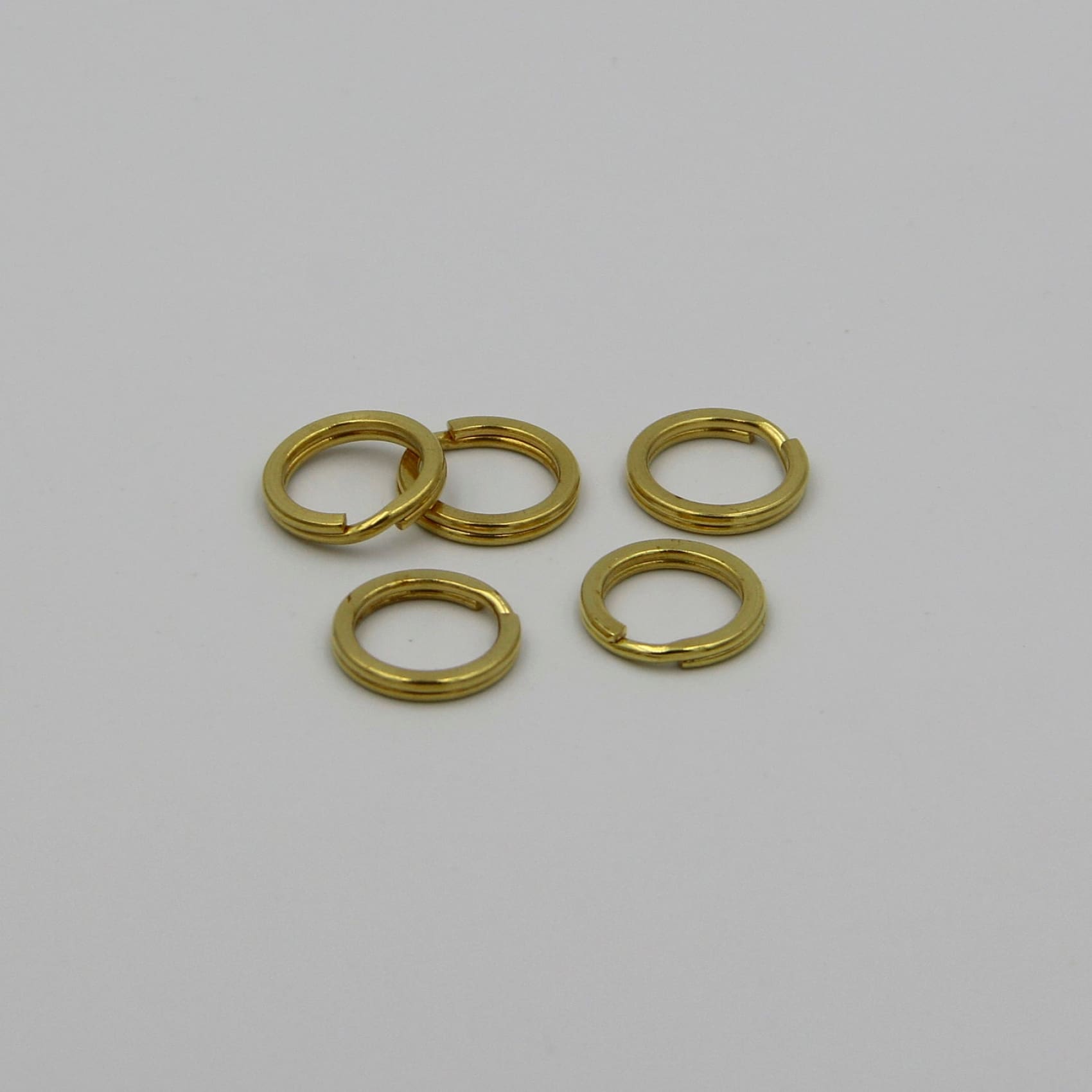 Copper Key Rings Split Ring Brass Connectors Flat Shape Keyring - 15mm / 1pcs - keyrings