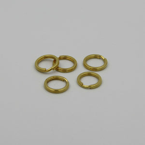 Copper Key Rings Split Ring Brass Connectors Flat Shape Keyring - 15mm / 1pcs - keyrings