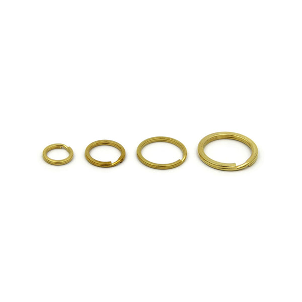 Copper Key Rings Split Ring Brass Connectors Flat Shape Keyring - keyrings