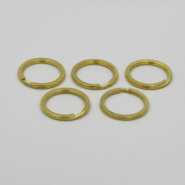 Copper Key Rings Split Ring Brass Connectors Flat Shape Keyring - 30mm / 1pcs - keyrings