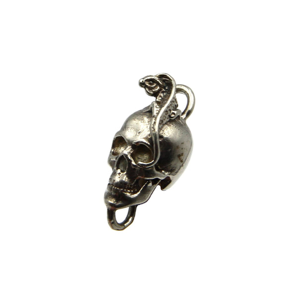 Copper Skull Bead Link Connector Skull Pendants Charm - Old Silver / 1pcs - Charms & Pendants