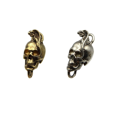 Copper Skull Bead Link Connector Skull Pendants Charm - Charms & Pendants