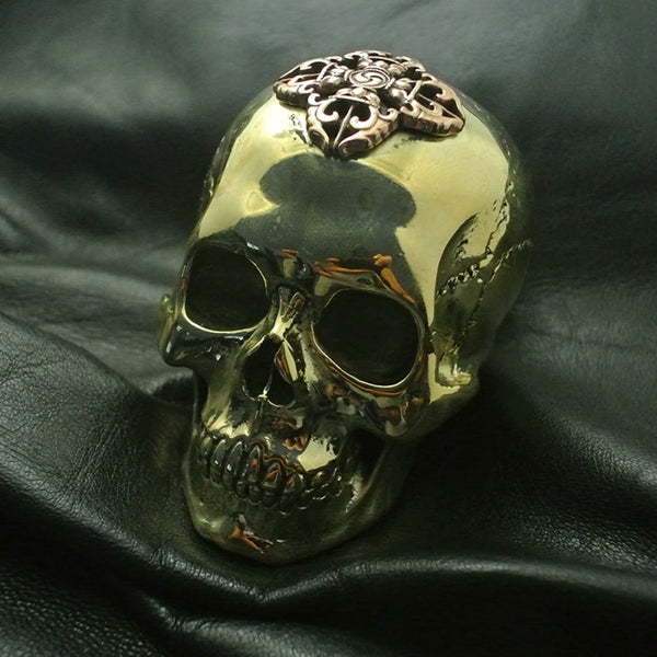 Copper Skull Ornament Home Improvement Decoration - sculpture
