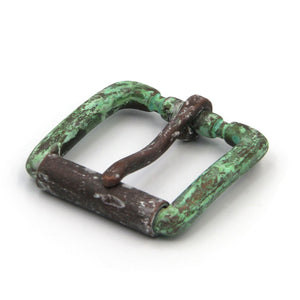 Cowboy Bronze&Green Rusty Finish Single Rod Roller Bar Buckle Men - Metal Field Shop