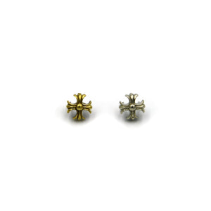 Cross Heart Studs, Decoration Concho For Leather Craft 12mm - Metal Field