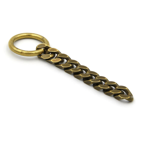 Curb Chain Brass Keychain Rings For Craft Customizable Accessories - Keychains