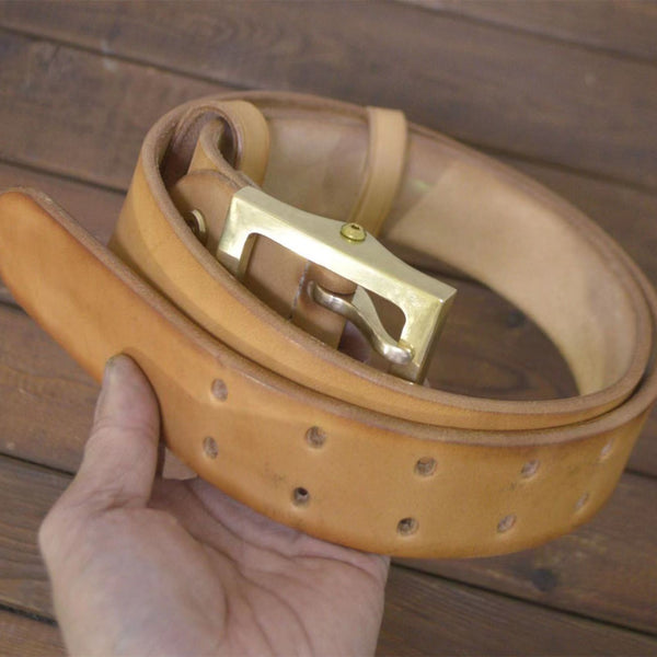 Custom Cowboy Belts Personalized Heavy Duty Brass Buckle With Double Pin 38/40/45mm - Belts