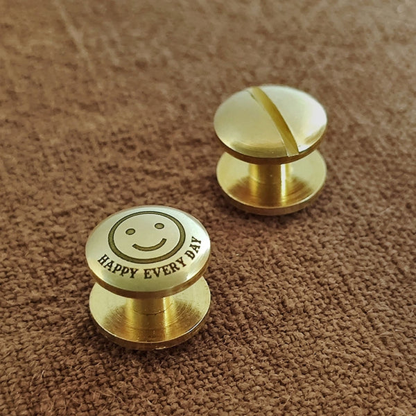 Custom Icon/Logo Brass Chicago Screws Leather Belts Fastener Rivets 10x(4-15)mm - Rivets