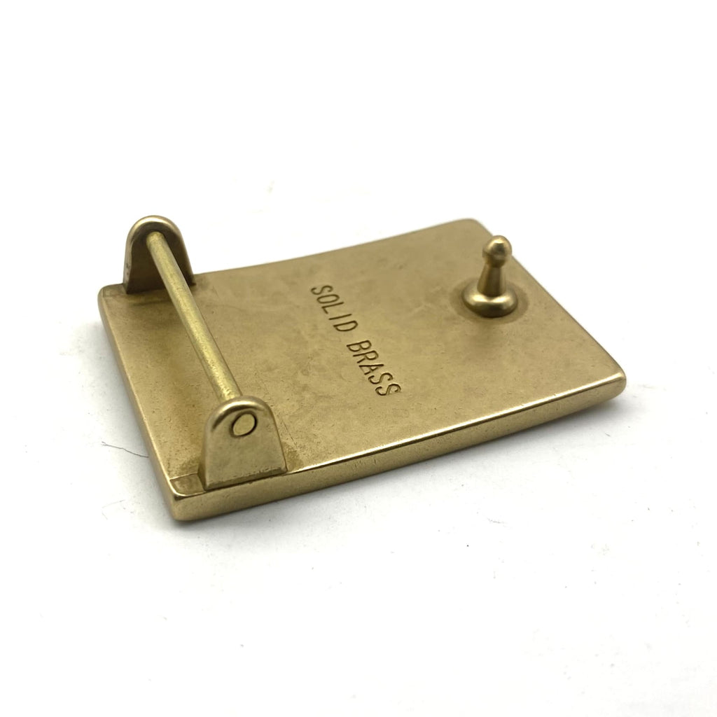 1 Solid Brass Belt Buckle - C9 - Leathersmith Designs Inc.