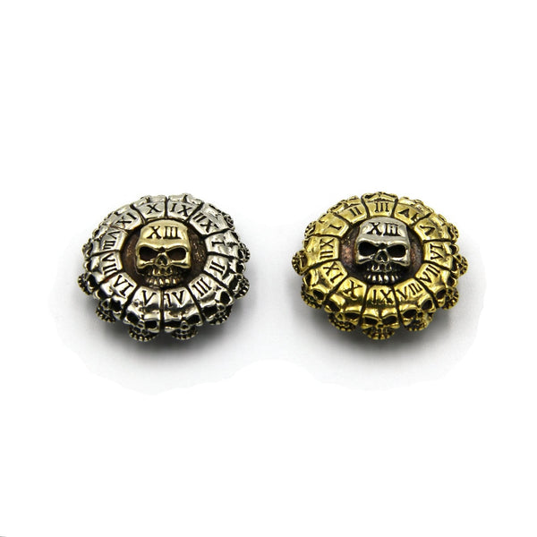 Death Skull Design Conchos, Leather Craft Decoration Accessories,Screwback Rivets - Metal Field