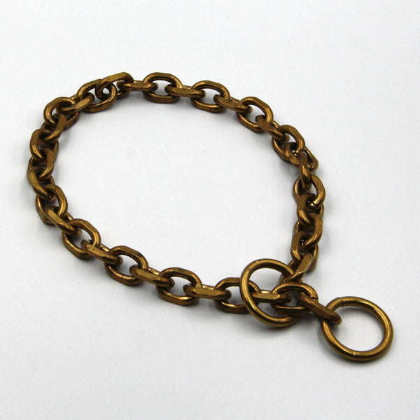 Dog Choke Collar Brass Chain Dog Necklace