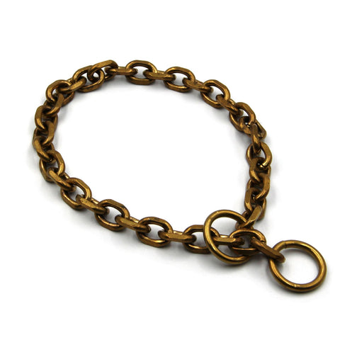 Dog Choke Collar Brass Chain Dog Necklace