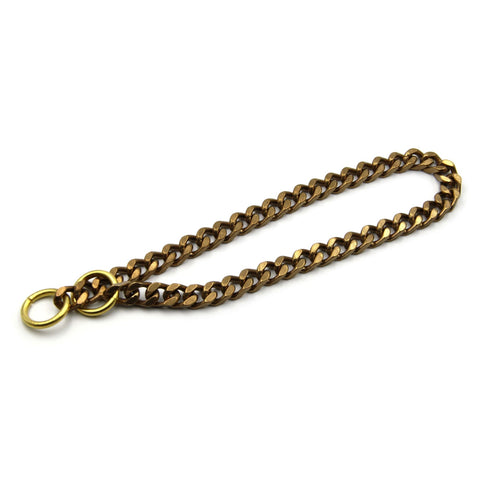 Pets Dog Collar Chain Puppy Choke Collar Brass Chain