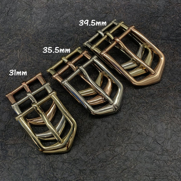 Exquisite Copper Pin Buckle For Leather Craft | Red/Gold/Silver Color 31/35/39mm - Belt Buckle