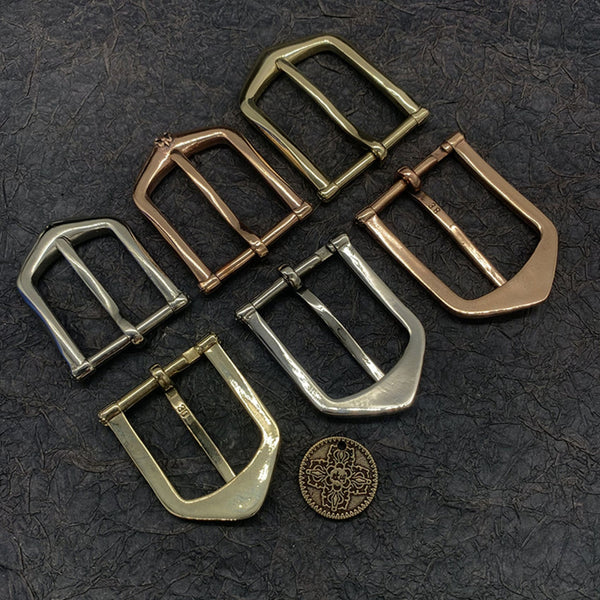 Exquisite Copper Pin Buckle For Leather Craft | Red/Gold/Silver Color 31/35/39mm - Belt Buckle
