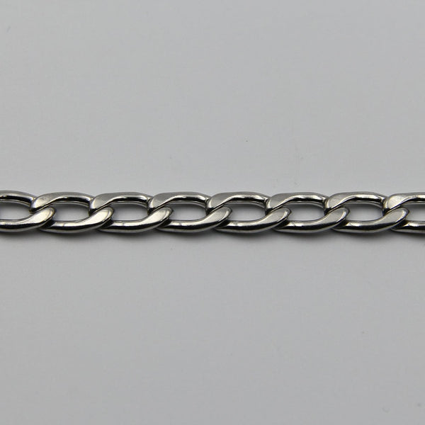 Figaro Chain Silver Stainless Steel 9mm - Metal Field