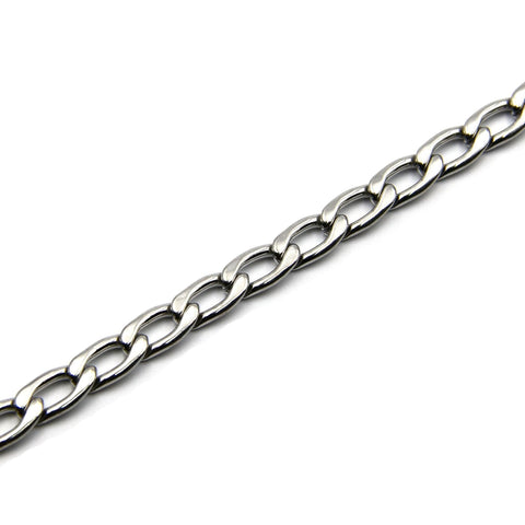 Figaro Chain Silver Stainless Steel 9mm - Metal Field