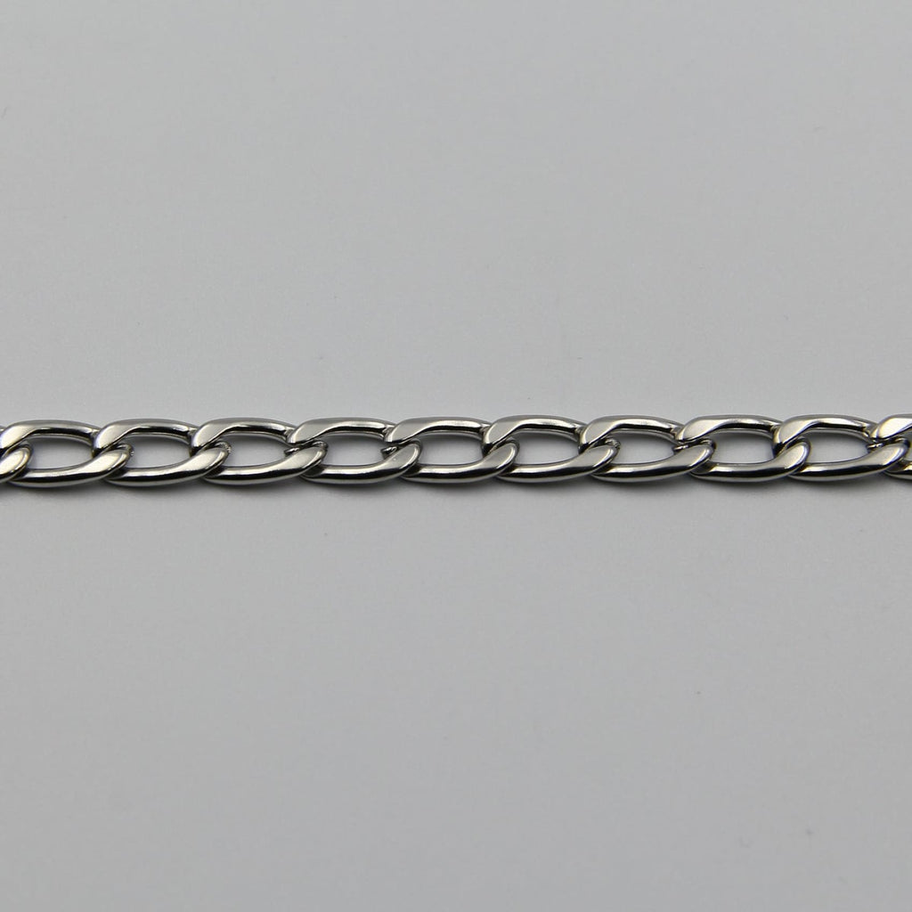 Figaro Chain Silver Stainless Steel Chains 7.5mm – Metal Field Shop