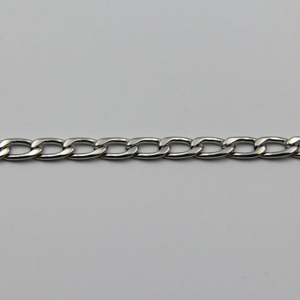 Figaro Chain Silver Stainless Steel 7,5mm - Metal Field