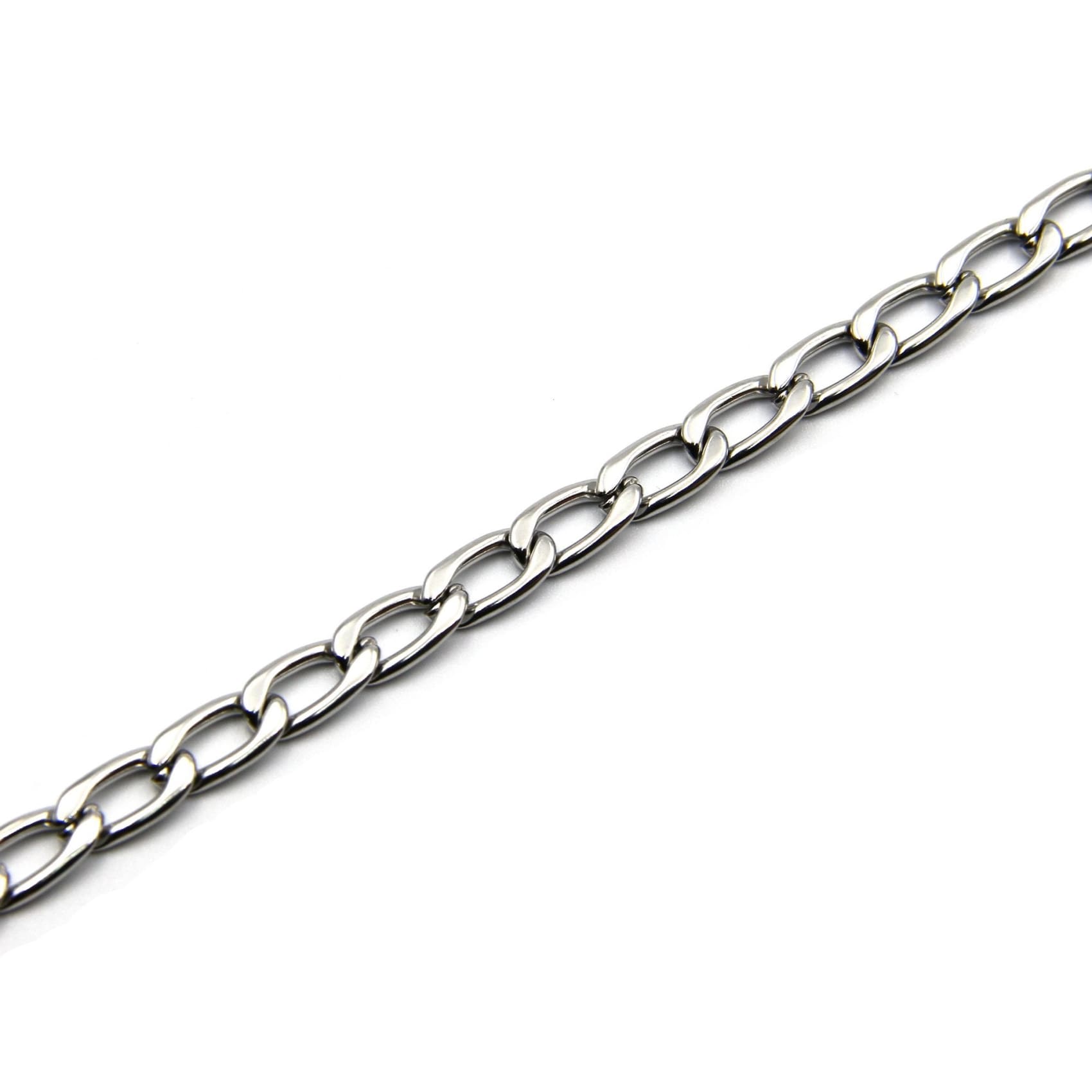 Figaro Chain Silver Stainless Steel Chains 7.5mm