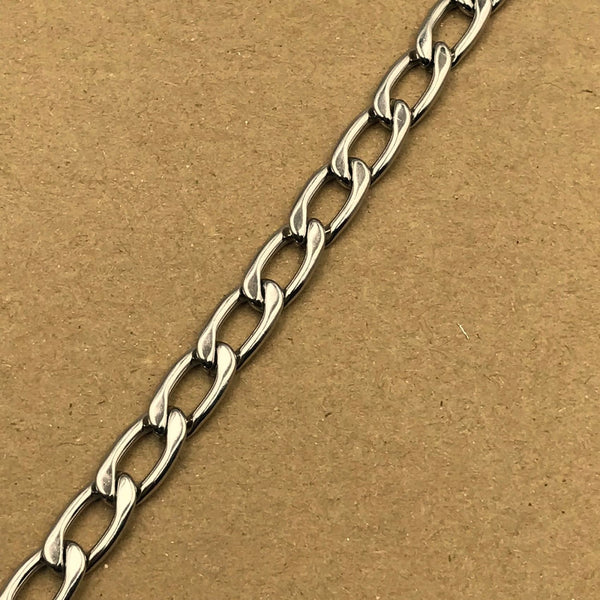 Figaro Chain Silver Stainless Steel 7,5mm - Metal Field