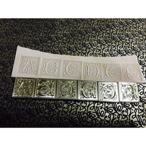 Copy of Floral Letters Brass Stamp Ornamental Capital Letters Logo Customized Size - Metal Field
