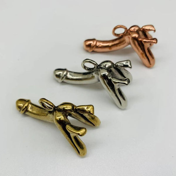 Fun Gift Copper Sexy Penis Keychain Charm Dick Key Chains - Keychains