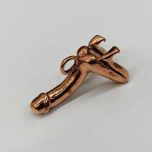 Fun Gift Copper Sexy Penis Keychain Charm Dick Key Chains - Keychains