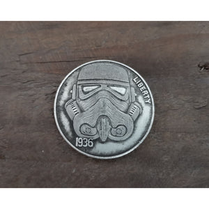 Gas Mask Hobo Coin Vintage Silver Penny - Penny Coins