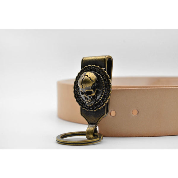 Gifts Mens Antique Brass Belt Keychain Motorcyclist Streetwear Key Chain Manager - Keychains